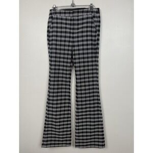 Sugar‎ Rain Black Plaid Flare Stretch Chino Pants Punk Grunge Preppy M